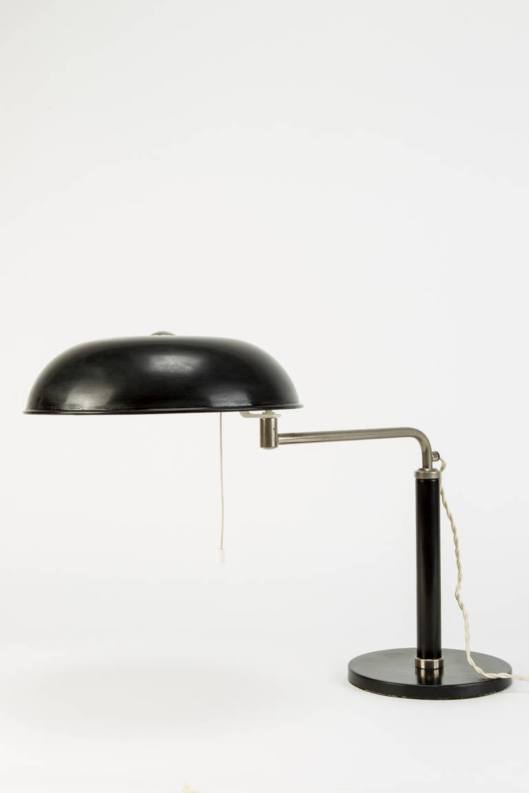Lacquered Swiss Desk Lamp by Alfred Mueller For Sale