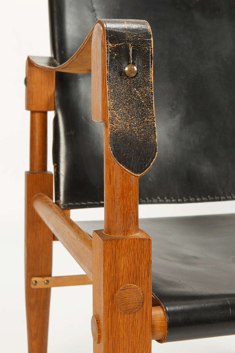 Swiss Leather Safari Chair by Wilhelm Kienzle 2