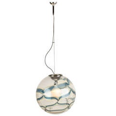 Gigantic Italian Murano Glass Globe by Mazzega