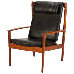 Lounge Chair PJ56 Teak and Leather by Grete Jalk