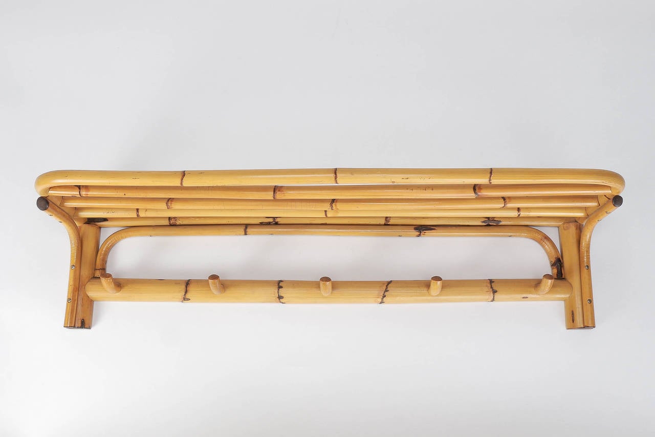 Bamboo Umbrella Stand and Coat Rack 1930s In Excellent Condition In Basel, CH