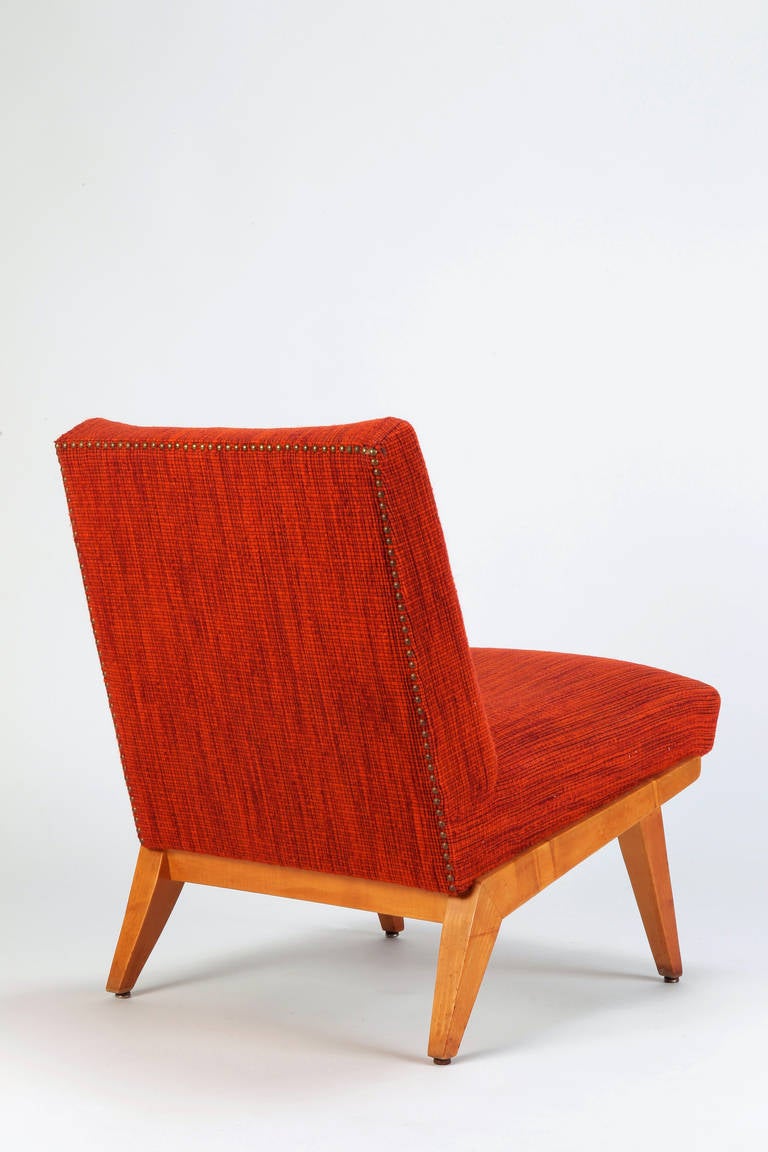 All Original Slipper Lounge Chair by Jens Risom for Knoll, 1940s In Good Condition In Basel, CH
