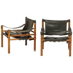 Pair of Scirocco Safari Chairs Rosewood by Arne Norell