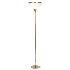 Italian Brass Tulip Floor Lamp by Reggiani 70s