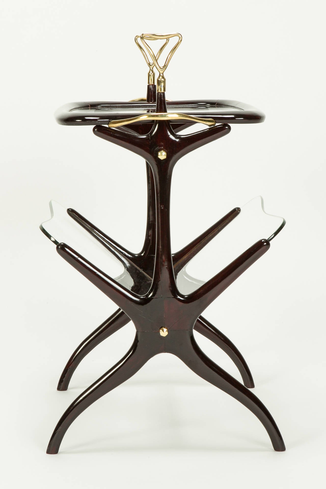 Mid-20th Century Italian Side Table for Drinks and Magazines by Cesare Lacca, 1950s