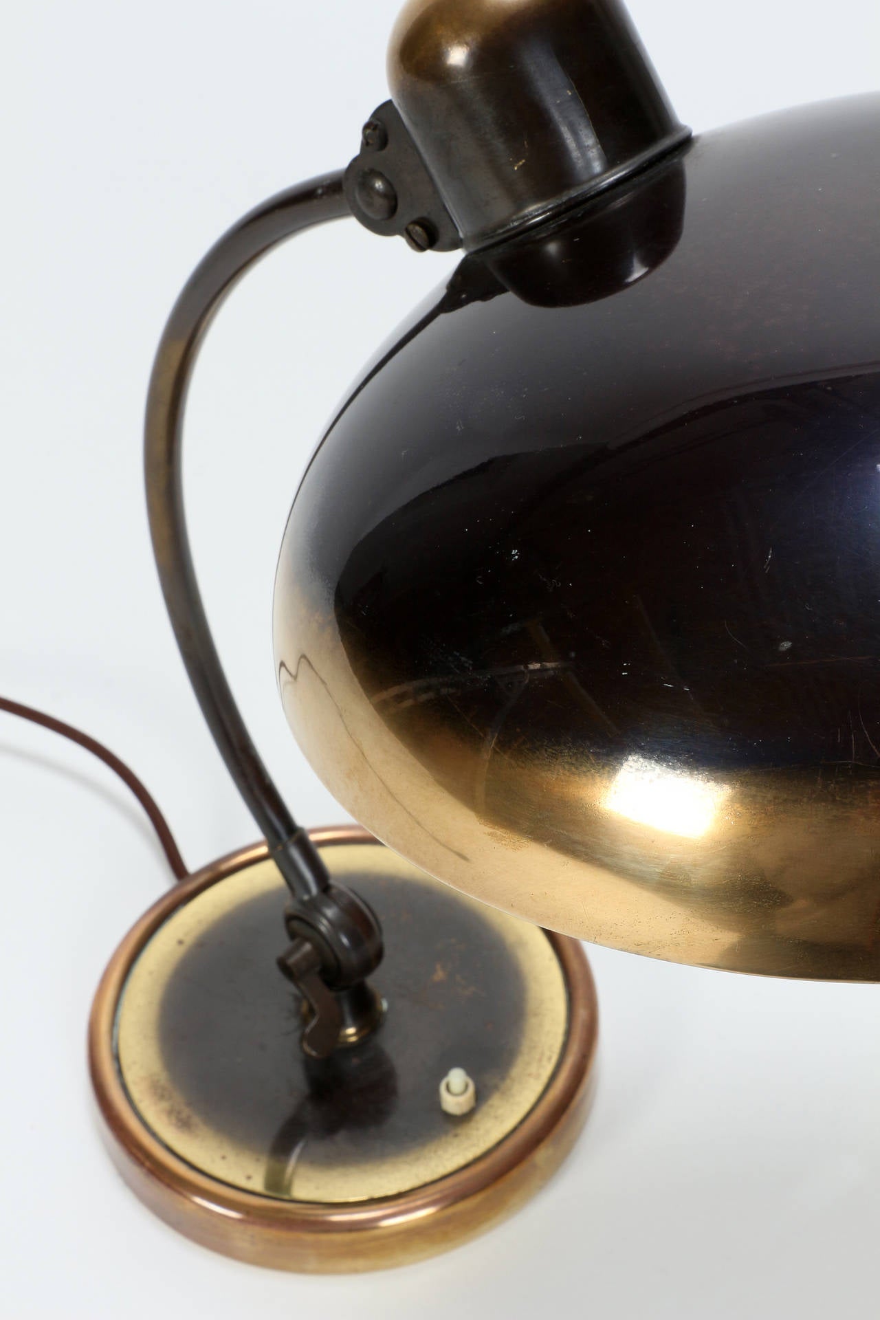 Brass German Bauhaus Desk Lamp President by Christian Dell for Kaiser 30's