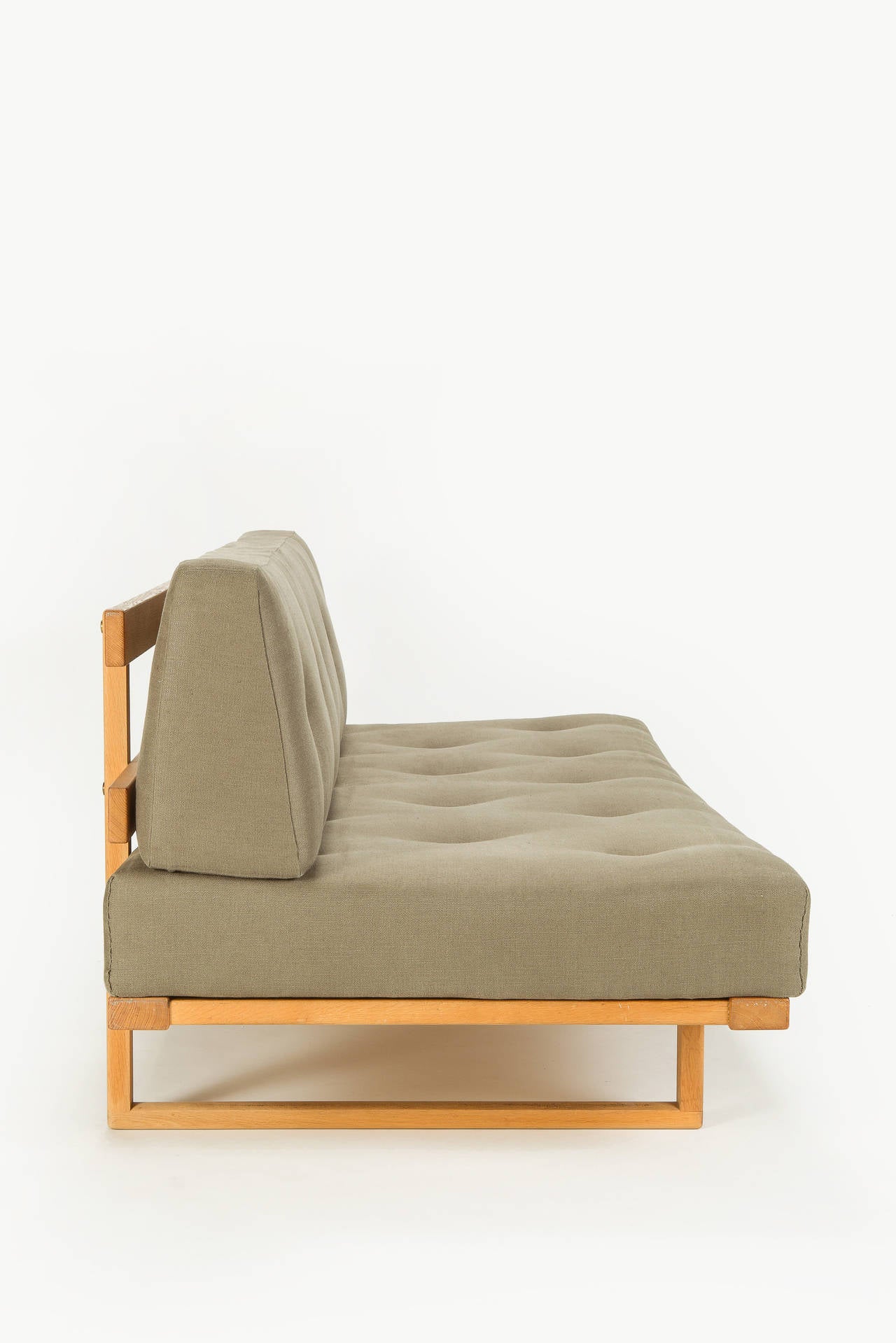 Mid-Century Modern Danish Oak Sofa Daybed by Borge Mogensen for Fredericia Stolefabrik