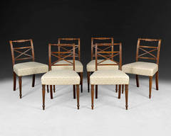 Set of Six George III Mahogany Dining Chairs