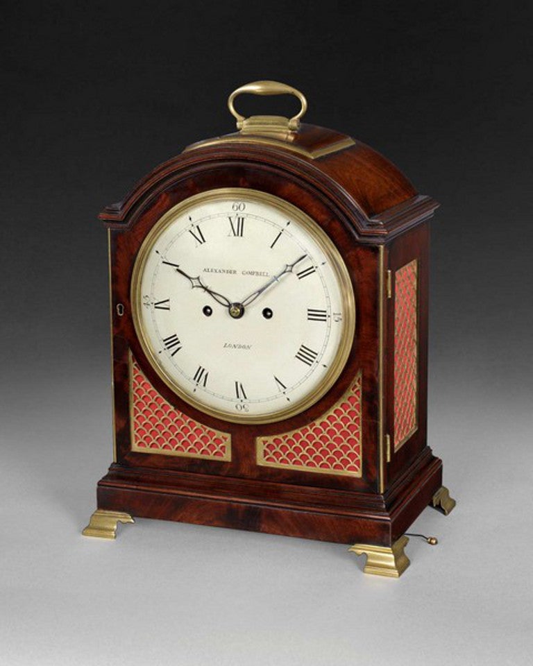 George III Mahogany Bracket Clock