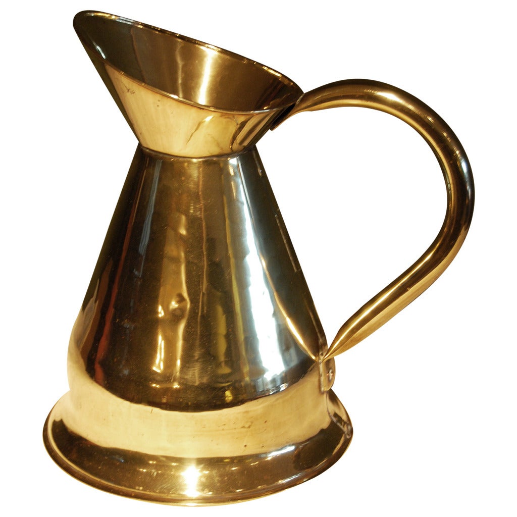 19th Century Brass Pitcher For Sale