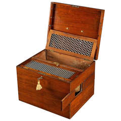 George III Mahogany and Brass Gamecocks Carrying Case