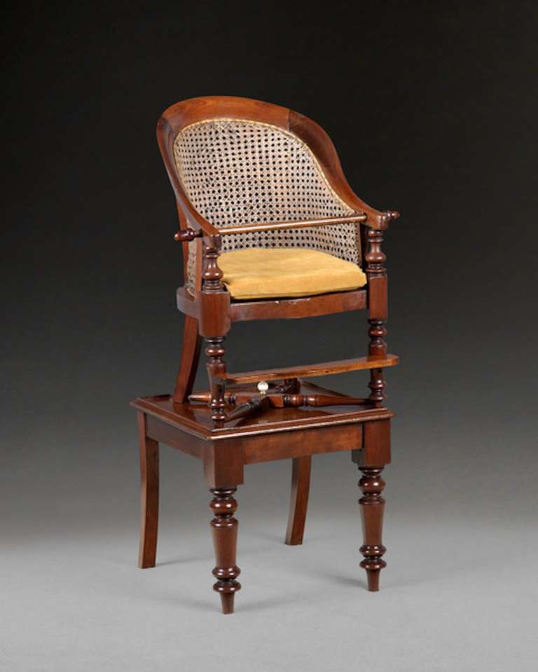 Child's Library Bergere High Chair on Table