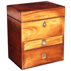 Used Regency Period Mahogany and Brass Fitted Apothecary’s Box