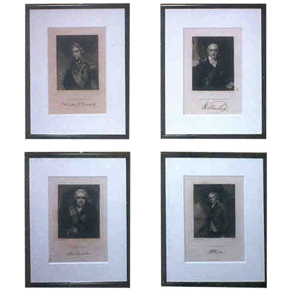Early 19th Century Framed Engravings of Famous Historical Characters For Sale