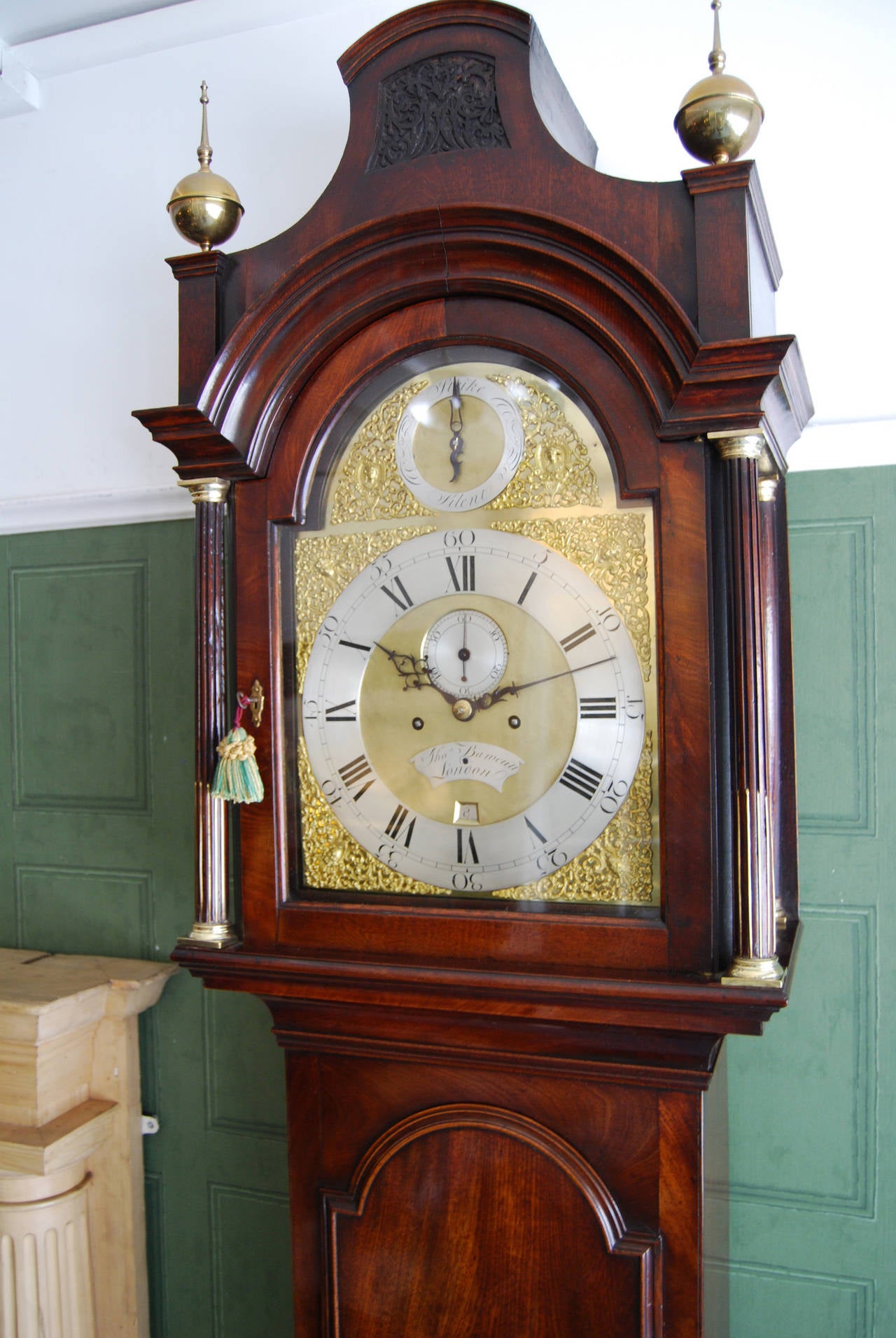 Chippendale Period Mahogany Longcase Clock In Good Condition For Sale In Witney, OXFORDSHIRE