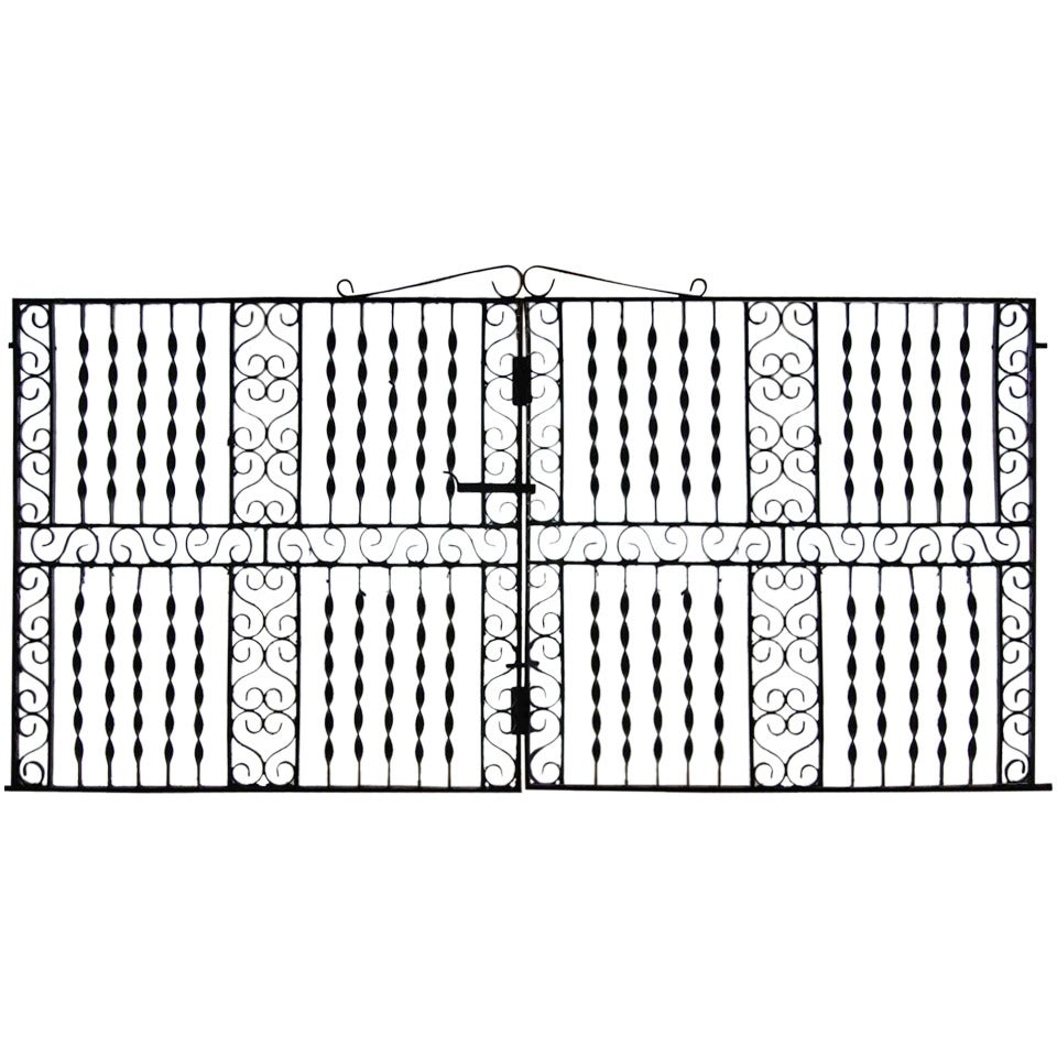 Pair of Wrought Iron Gates For Sale