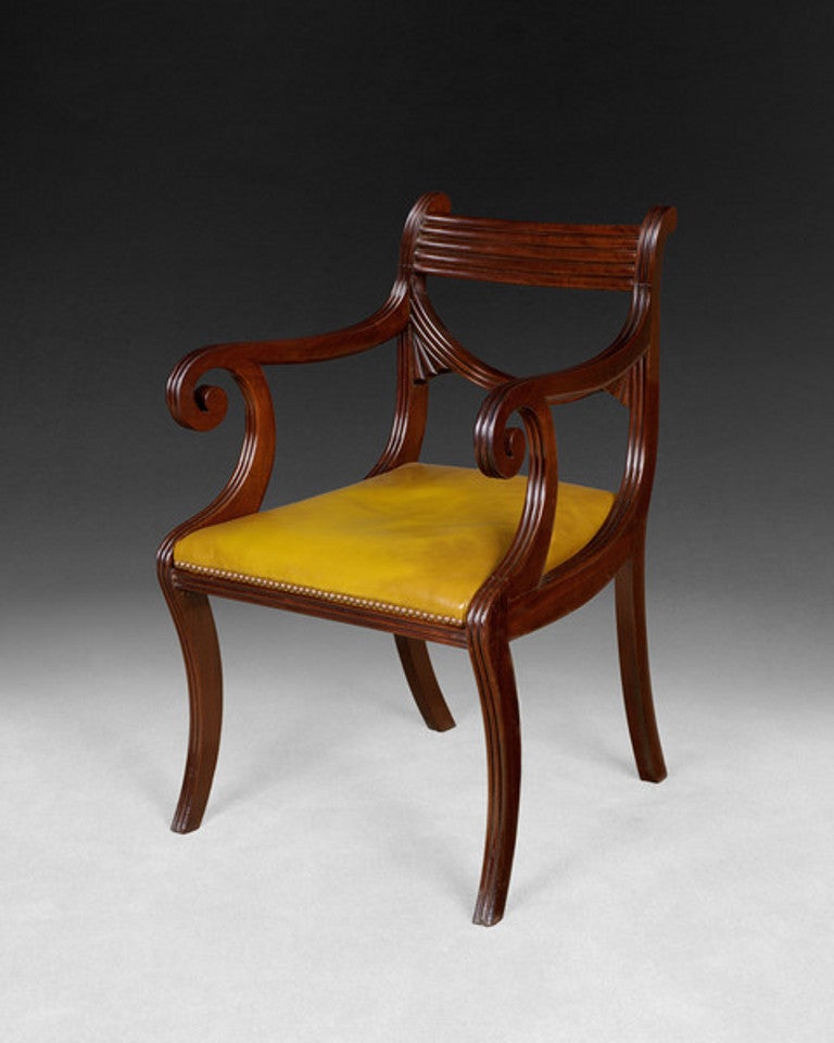 Regency Mahogany Elbow Chair