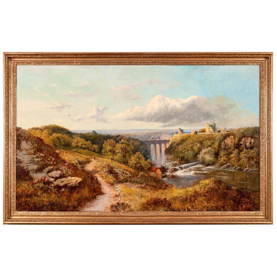 Oil on Canvas Landscape by Edmund John Niemann For Sale