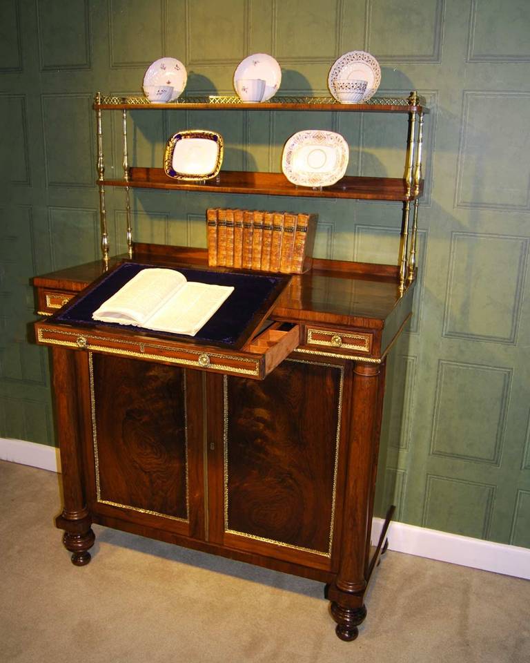 Regency Gilt Brass Mounted Rosewood Chiffonier