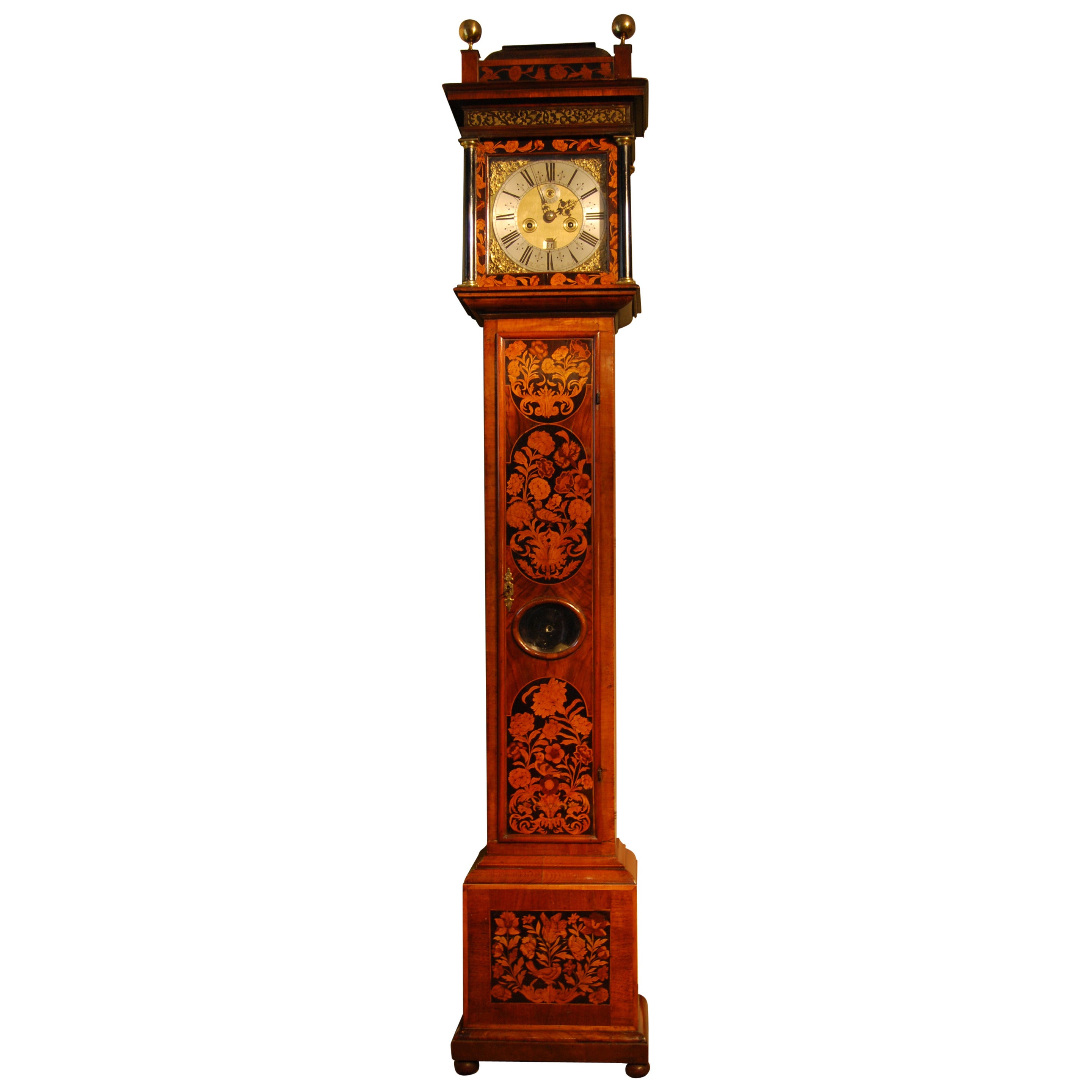 William and Mary Marquetry Longcase Clock by Wheeler, London For Sale