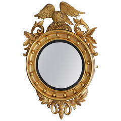 Antique Regency Convex Gilt Mirror