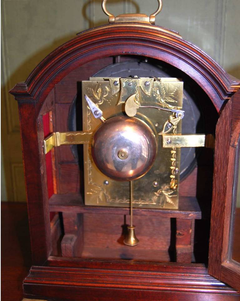 18th Century and Earlier George III Mahogany Bracket Clock