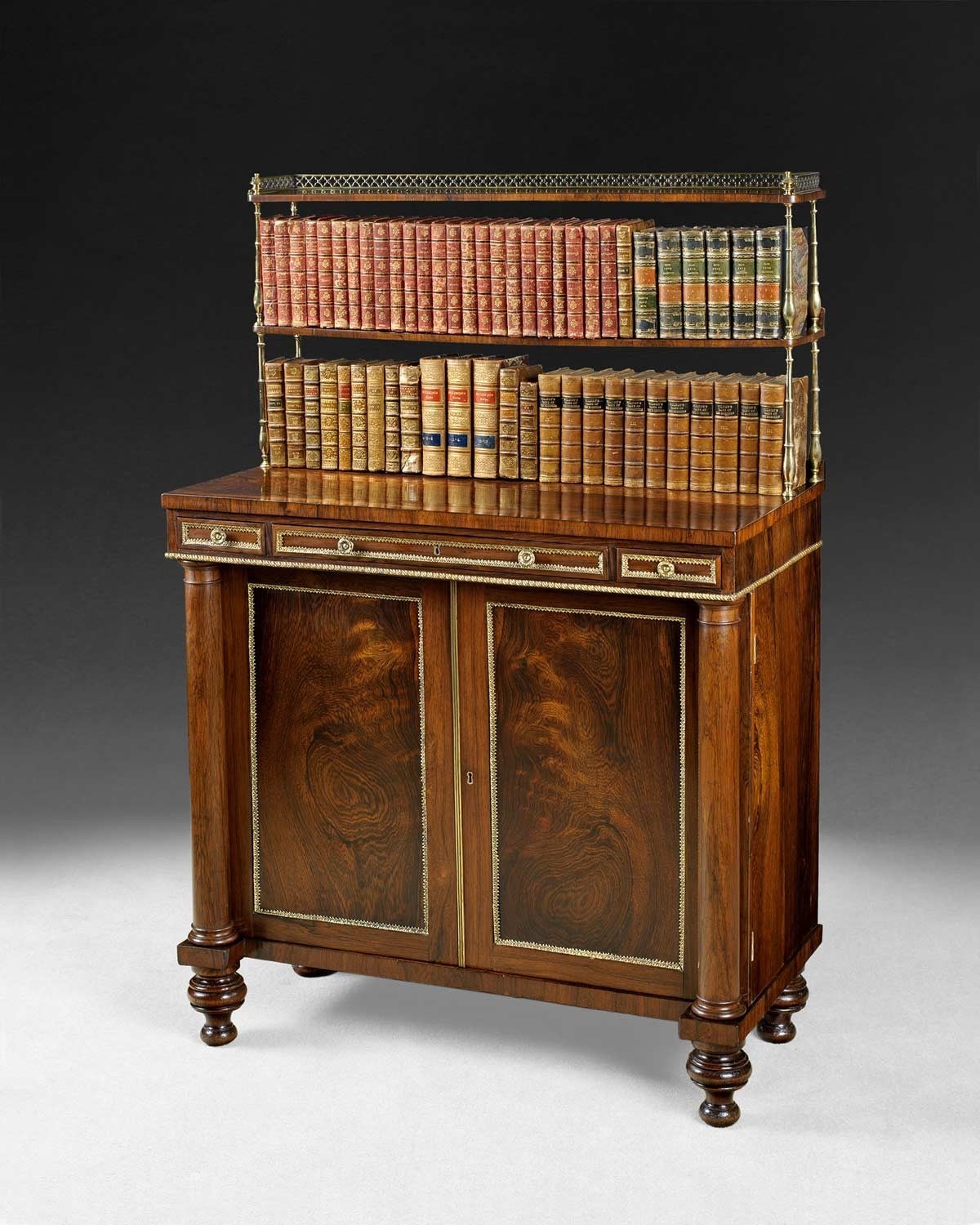 Regency Gilt Brass Mounted Rosewood Chiffonier