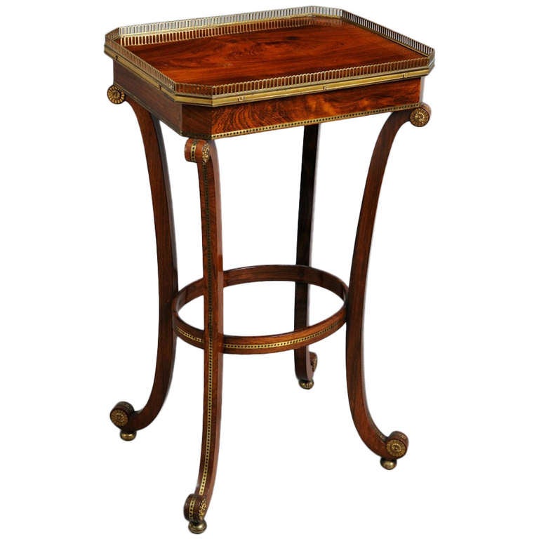 Regency Brass-Mounted Table For Sale