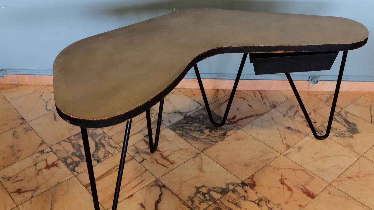 Mid-Century Modern 1950 Forme Libre French Desk