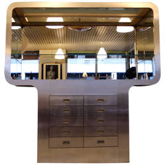 Beautiful 1970 Showcase In Stainless Steel