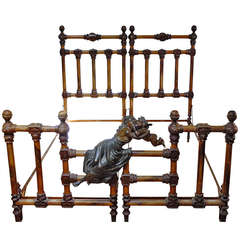 19th Century Spectacular Larg Napolitan Double Bed