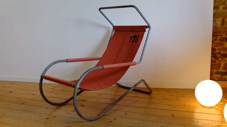 Late 20th Century Guidici Rare Lido Liege  Modulable Swiss Deckchair