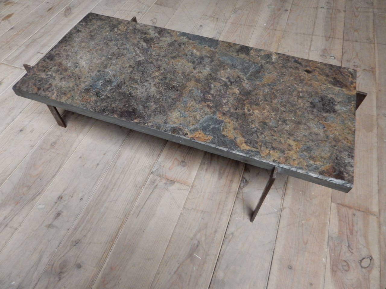 1970 Rare Brutalist Mid Century Modern Coffee Table For Sale 2