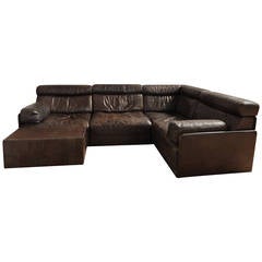 1970 De Sede Module Leather Sofa