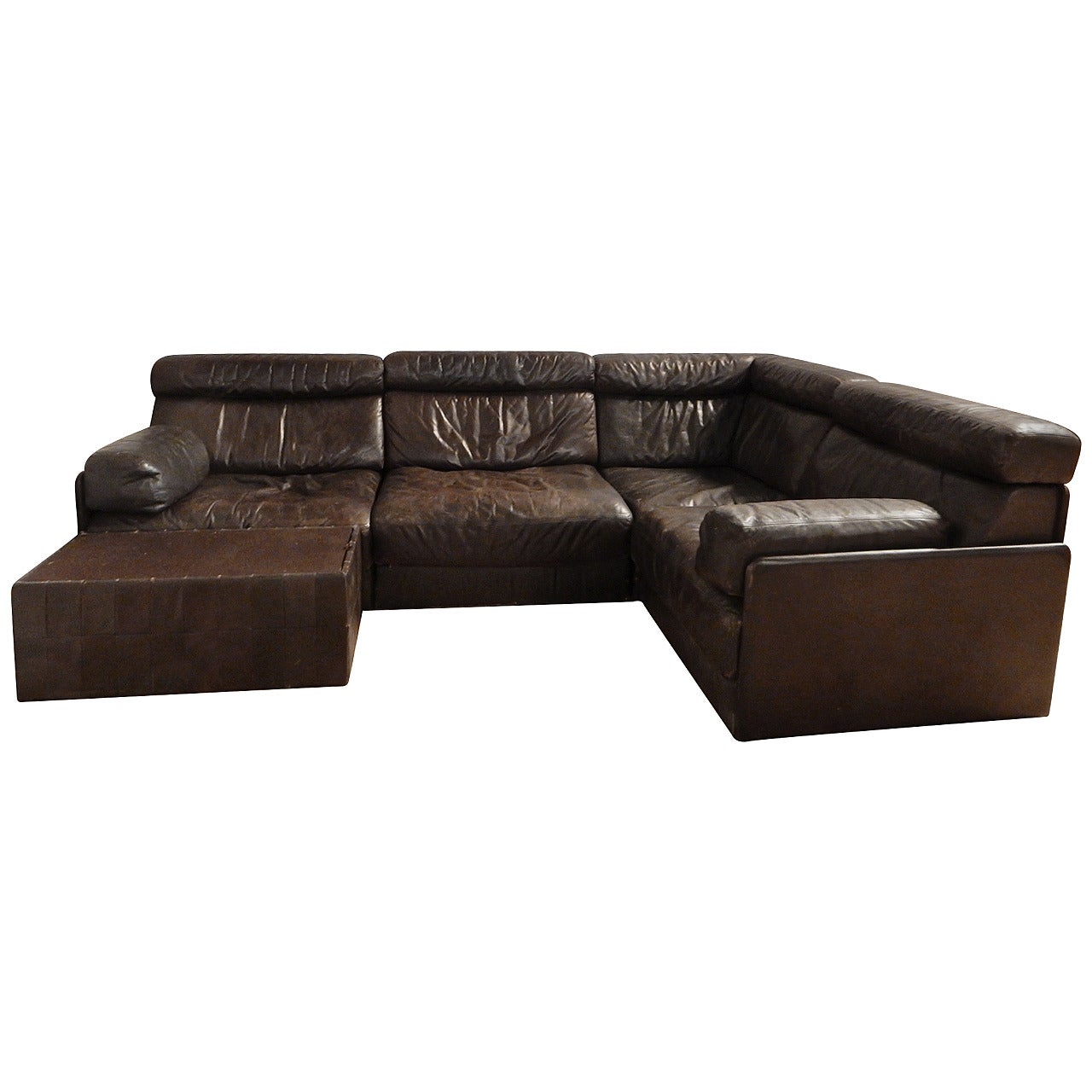 1970 De Sede Module Leather Sofa