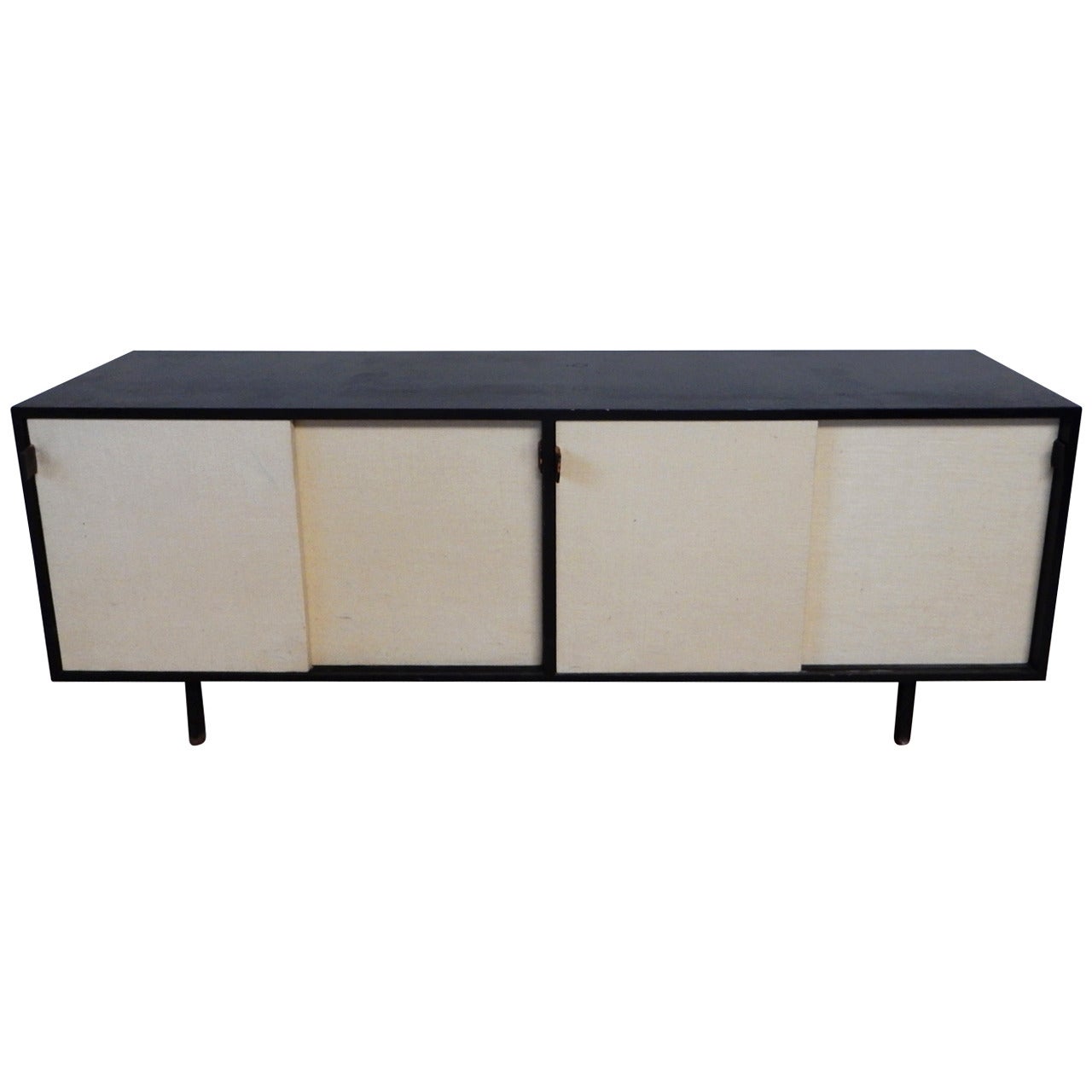 1960 Florence Knoll Large Black Lacquered Sideboard