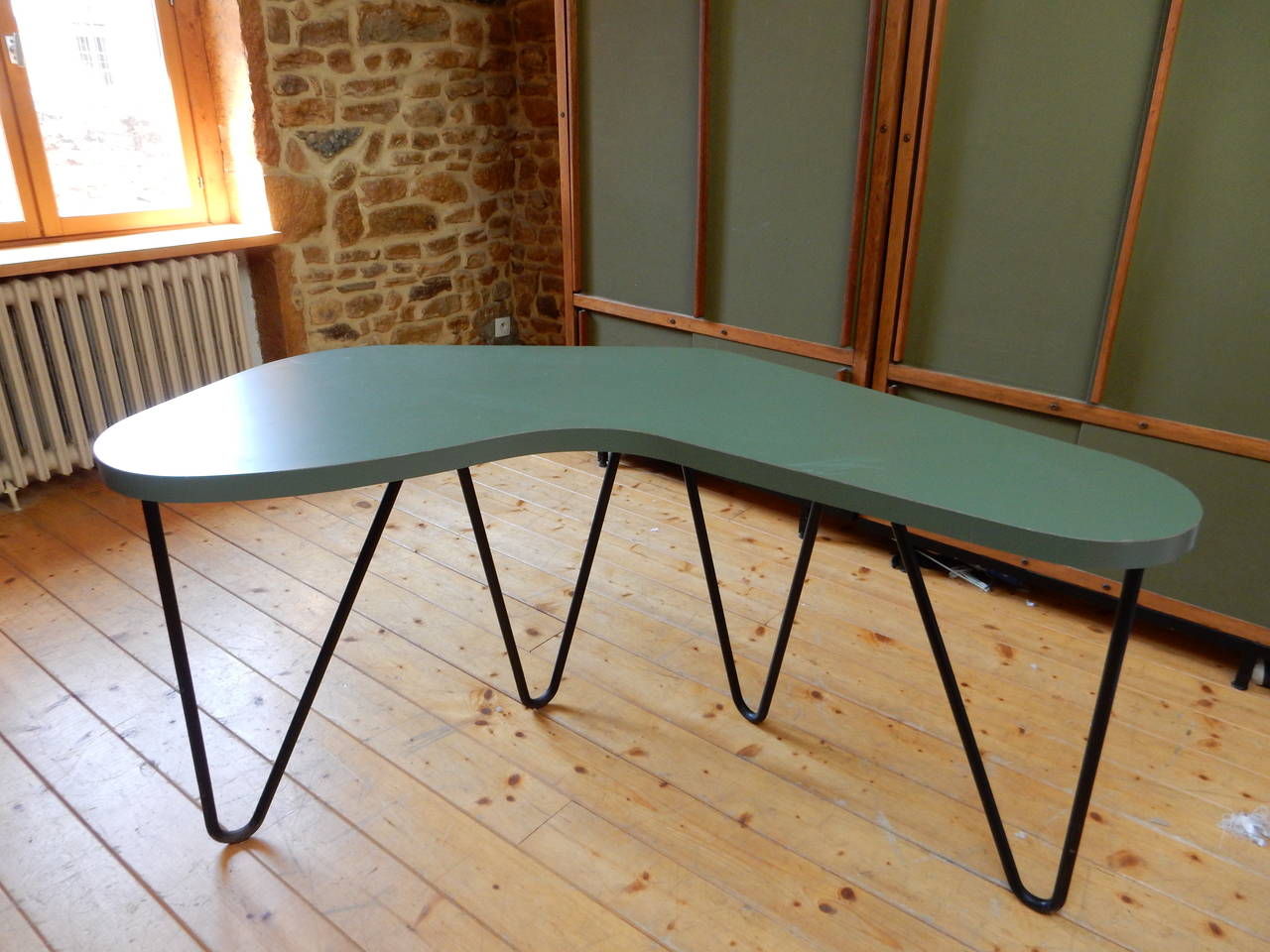 French 1950 Form Libre Desk For Sale