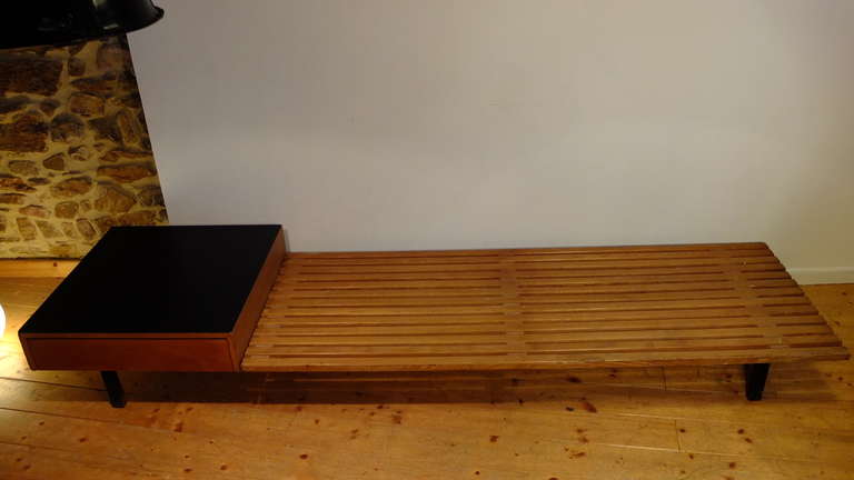 Steel 1960s Original Charlotte Perriand Cansando Bench with Box