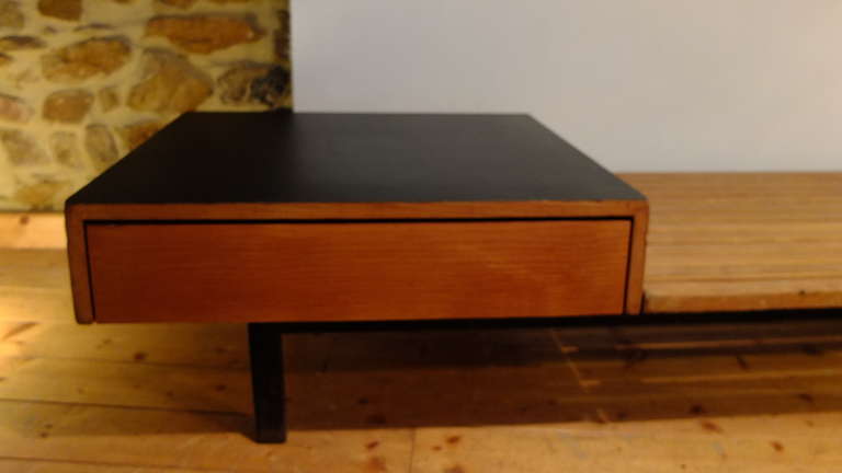 French 1960s Original Charlotte Perriand Cansando Bench with Box