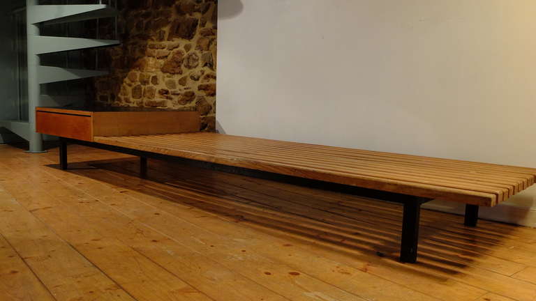 1960s Original Charlotte Perriand Cansando Bench with Box In Good Condition In Couzon au Mont d'Or, FR