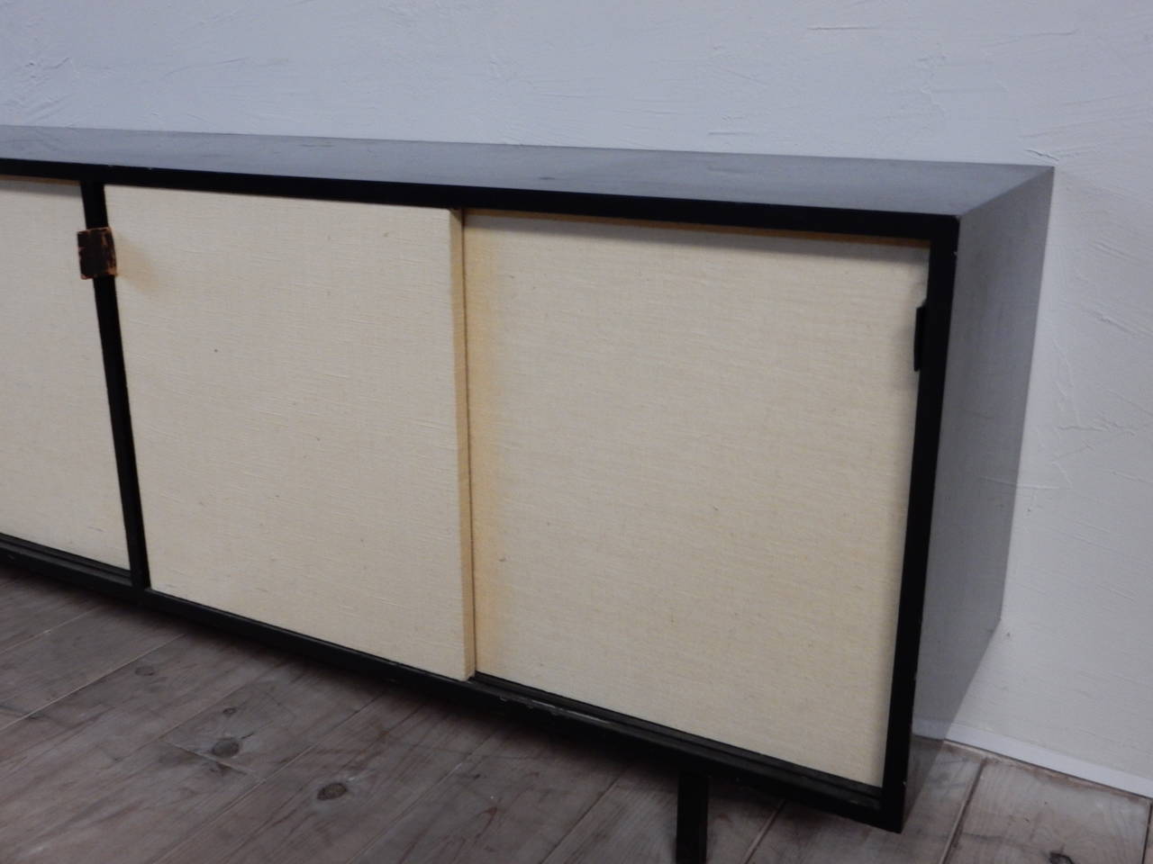 Mid-20th Century 1960 Florence Knoll Large Black Lacquered Sideboard