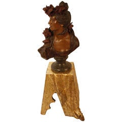Art Nouveau Bust in Terracotta, Italy Art Nouveau Bust in Terracotta, Italy
