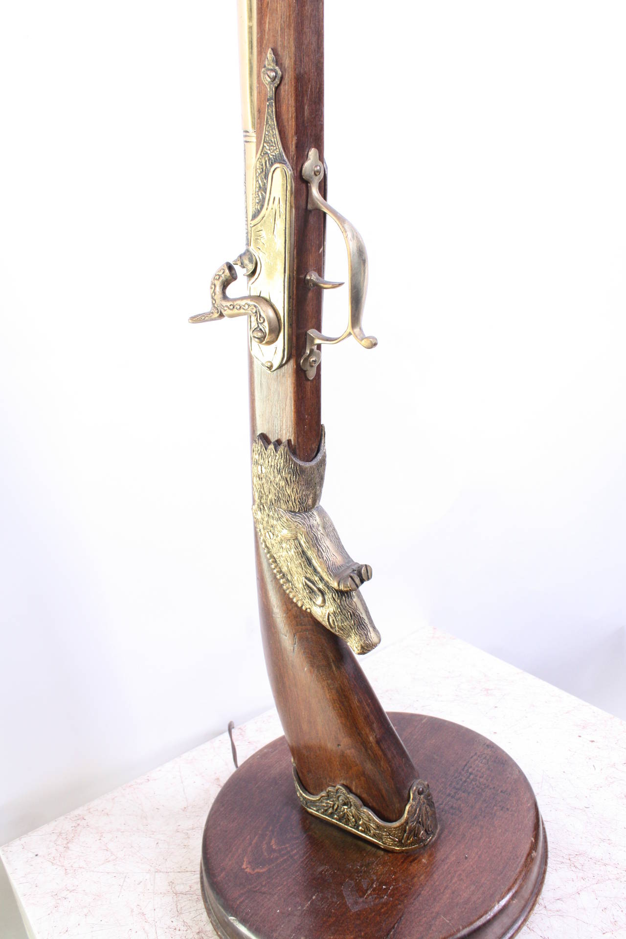 Italian Vintage Unusual Gun Floor Lamp, 20th Century For Sale