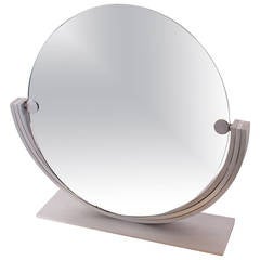 Table Mirror in Silvered Metal, 1970s 7