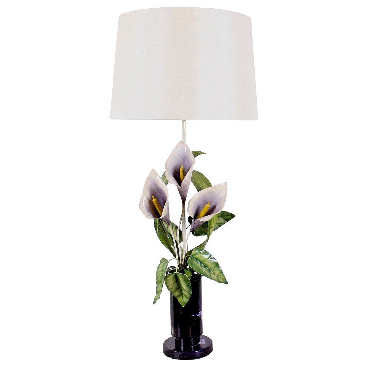 Hand-Crafted Flower Lamp Imitation of Lilies, 20th Century