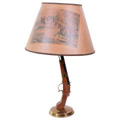 Unusual Decorative Pistol Table Lamp, circa 20th Century