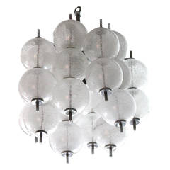 Small Italian 1960s Murano Glass Pendant Light