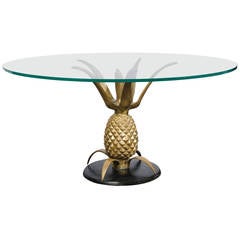 Decorative and Elegant Pineapple Shape Coffee Table, 1970s, Belgium