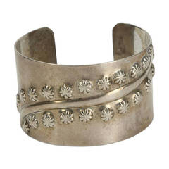 Mid Century Modern Francisco Rebajes Sterling Silver Cuff Bracelet 5