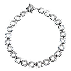 Elsa Peretti Square Link Cushion Toggle Necklace for Tiffany & Co 10